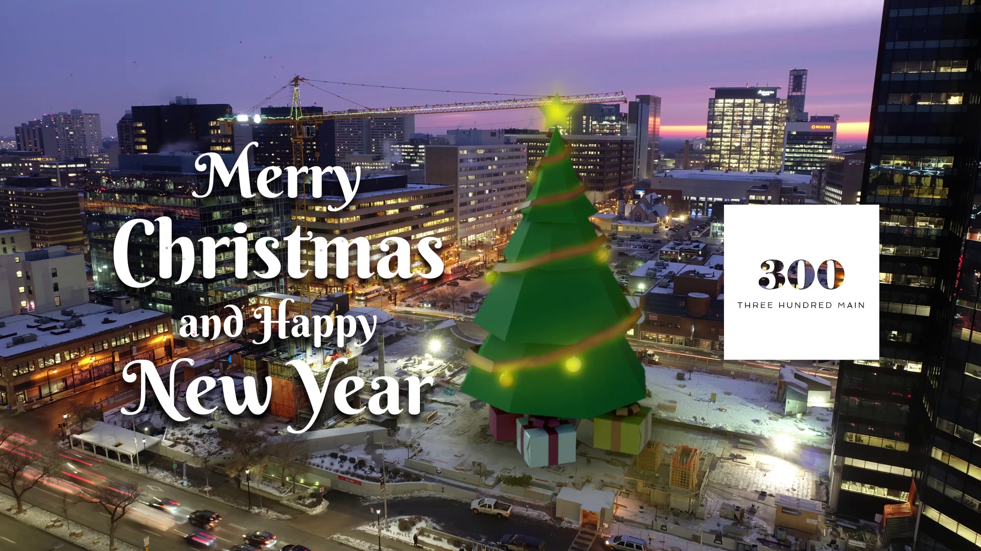 Downtown Winnipeg Apartments, 300 Main Winnipeg, Holiday Greetings, Merry Christmas. New Year